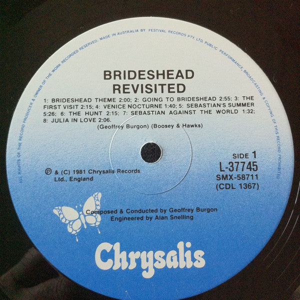 Geoffrey Burgon – Brideshead Revisited LP vinyl record, image 4 of 4