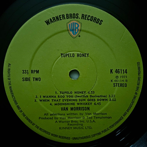 Van Morrison – Tupelo Honey LP vinyl record, image 5 of 5