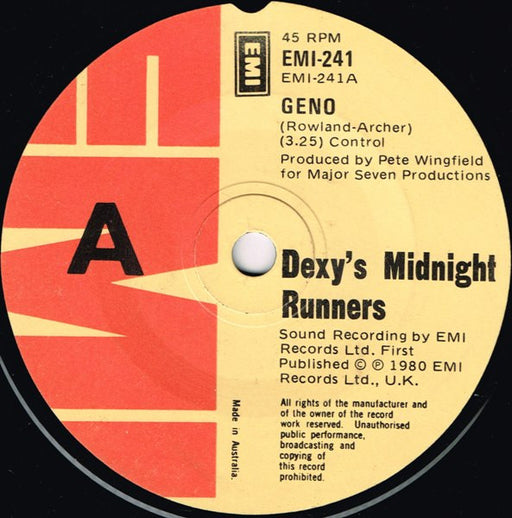 Dexys Midnight Runners – Geno 7" vinyl record, image 1 of 4
