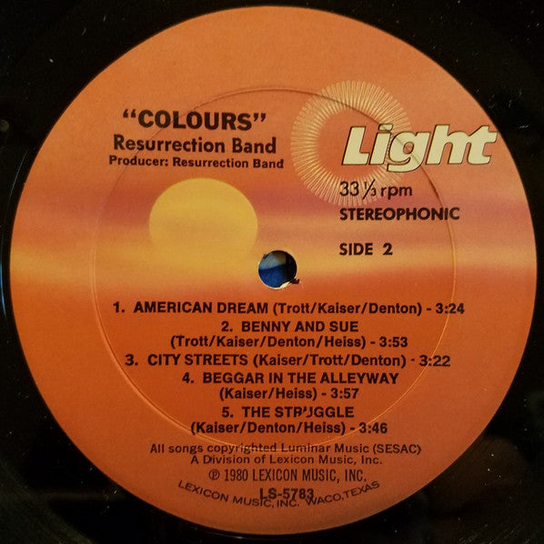 Resurrection Band – Colours LP vinyl record, image 6 of 6
