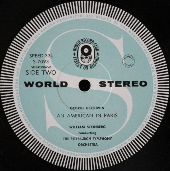 George Gershwin, Jesus Maria Sanroma, Pittsburgh Symphony Orchestra, William Steinberg – Rhapsody In Blue • An American In Paris LP vinyl record, image 4 of 4
