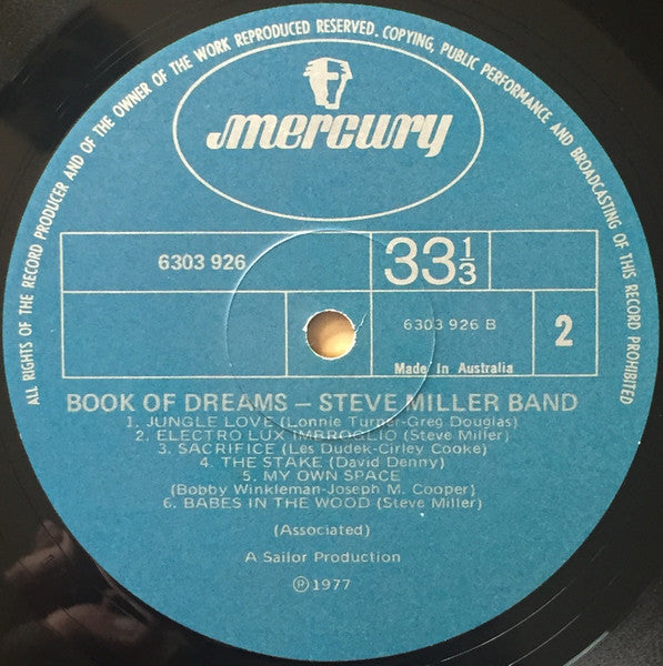 Steve Miller Band – Book Of Dreams LP vinyl record, image 6 of 6