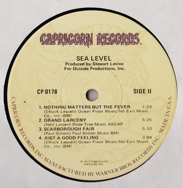 Sea Level – Sea Level LP vinyl record, image 6 of 6