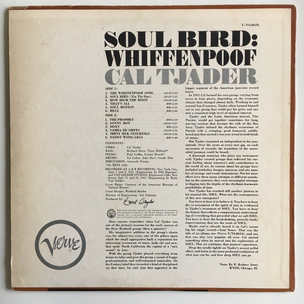 Cal Tjader – Soul Bird: Whiffenpoof LP vinyl record, image 2 of 4