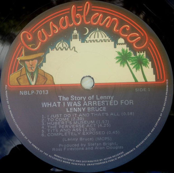 Lenny Bruce – The Story Of Lenny (What I Was Arrested For) LP vinyl record, image 3 of 4