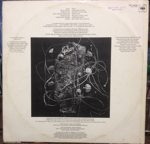 Loudon Wainwright III – Album III LP vinyl record, image 2 of 3