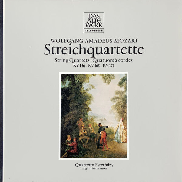 Wolfgang Amadeus Mozart, Quartetto Esterházy – Streichquartette = String Quartets = Quatuors À Cordes KV 156, KV 168, KV 173 LP vinyl record, image 1 of 4