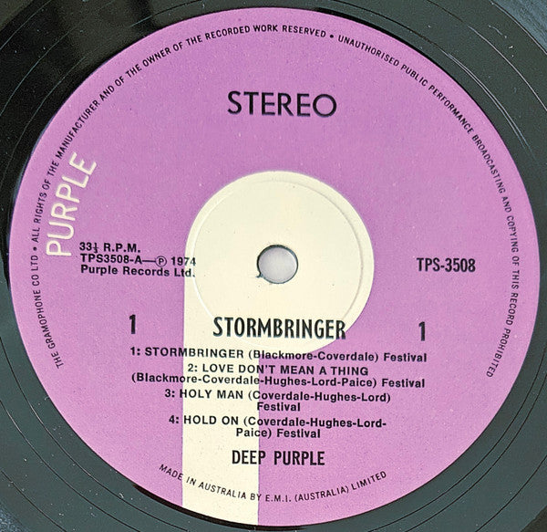 Deep Purple – Stormbringer LP vinyl record, image 3 of 4