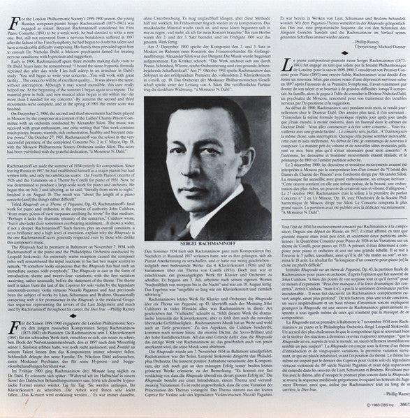 Cecile Licad, Sergei Rachmaninoff, Claudio Abbado, Chicago Symphony Orchestra – Piano Concerto No. 2 / Rhapsody On A Theme Of Paganini LP vinyl record, image 5 of 5