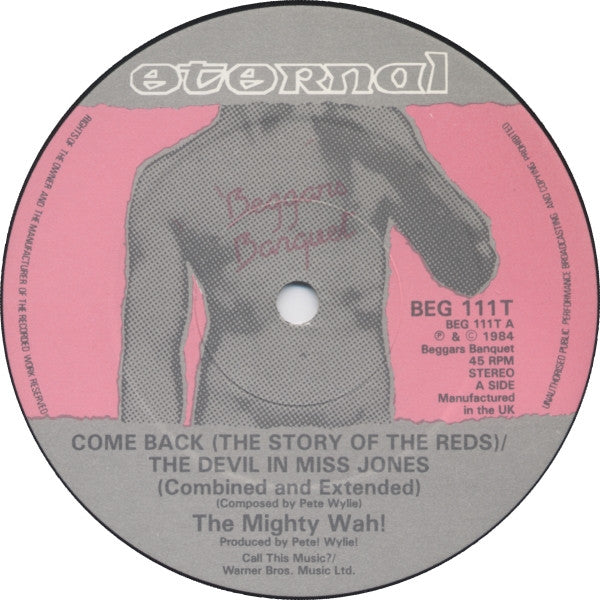 Wah! – Come Back 12" vinyl record, image 3 of 4