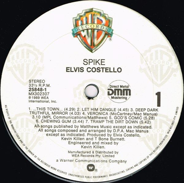 Elvis Costello – Spike LP vinyl record, image 3 of 6