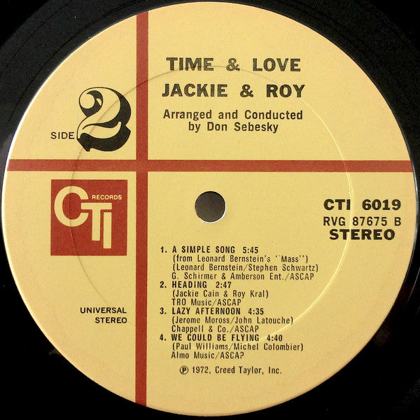 Jackie & Roy – Time & Love LP vinyl record, image 6 of 9