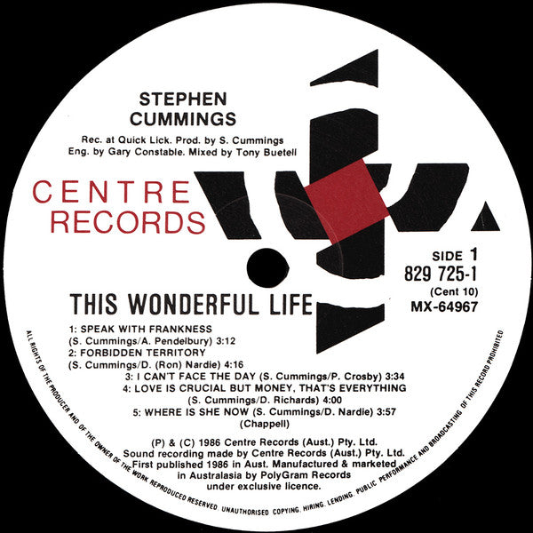 Stephen Cummings – This Wonderful Life LP vinyl record, image 3 of 6