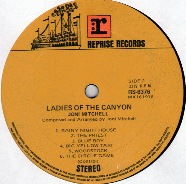 Joni Mitchell – Ladies Of The Canyon LP vinyl record, image 3 of 3