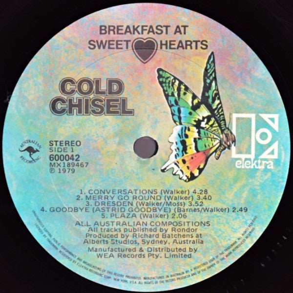 Cold Chisel – Breakfast At Sweethearts LP vinyl record, image 5 of 6
