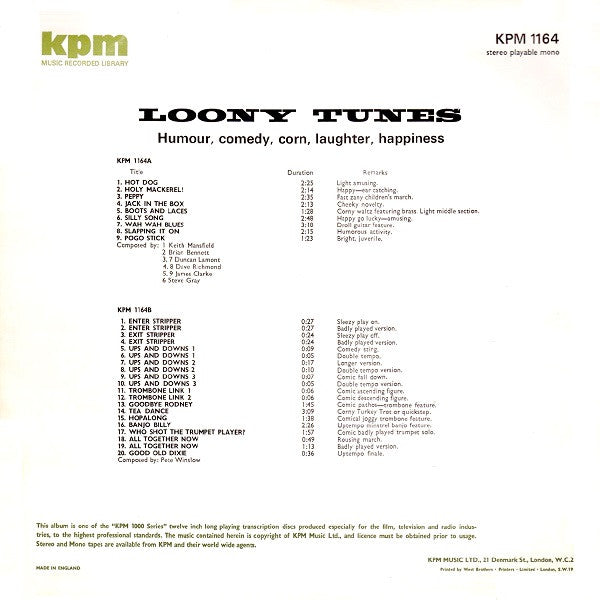 Various – Loony Tunes LP vinyl record, image 2 of 2