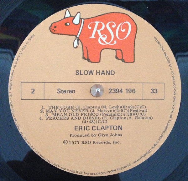 Eric Clapton – Slowhand LP vinyl record, image 6 of 6