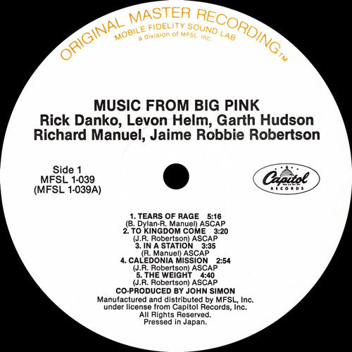 The Band – Music From Big Pink LP vinyl record, image 4 of 5
