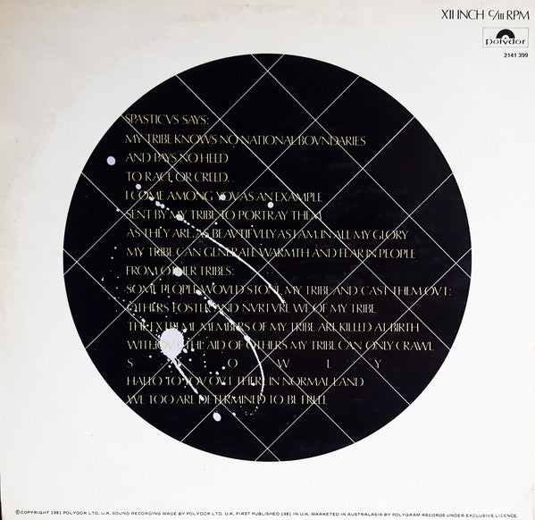 Ian Dury – Spasticus Autisticus 12" vinyl record, image 3 of 3