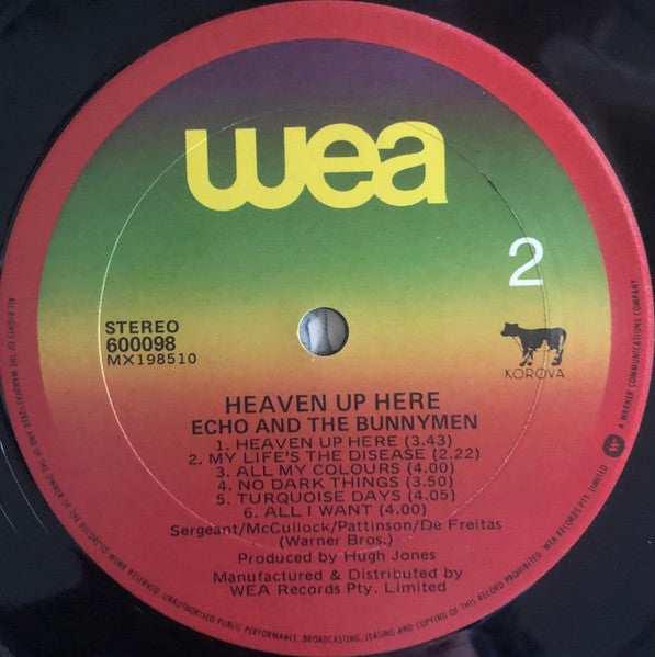 Echo & The Bunnymen – Heaven Up Here LP vinyl record, image 6 of 6