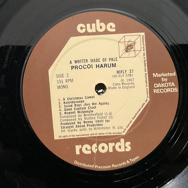 Procol Harum – A Whiter Shade Of Pale LP vinyl record, image 4 of 4
