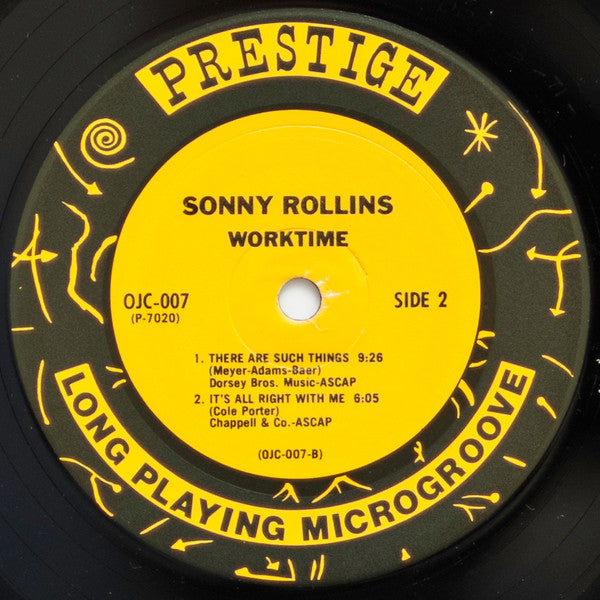 Sonny Rollins – Worktime LP vinyl record, image 4 of 4