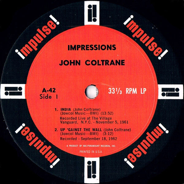 John Coltrane – Impressions LP vinyl record, image 5 of 10