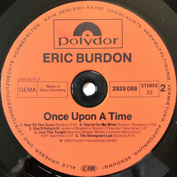 Eric Burdon & The Animals – Once Upon A Time (2xLP) LP vinyl record, image 8 of 8