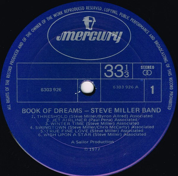 Steve Miller Band – Book Of Dreams LP vinyl record, image 3 of 6