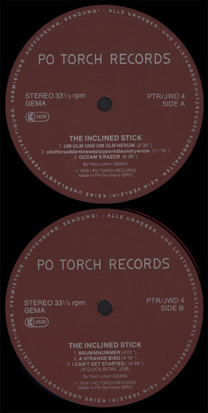 Paul Lytton – The Inclined Stick LP vinyl record, image 3 of 7