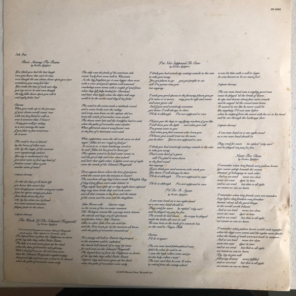 Gordon Lightfoot – Summertime Dream LP vinyl record, image 3 of 6