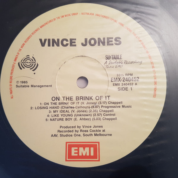 Vince Jones – On The Brink Of It LP vinyl record, image 4 of 5