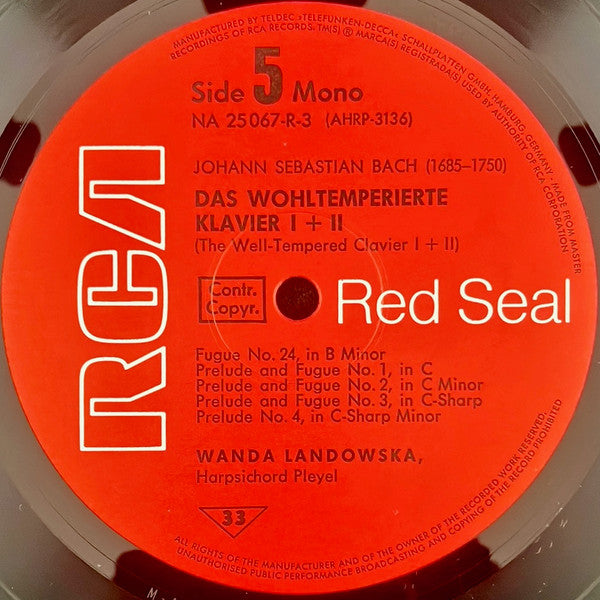 Johann Sebastian Bach, Wanda Landowska – Das Wohltemperierte Klavier I & II (= The Well Tempered Clavier) (5xLP) LP vinyl record, image 6 of 10