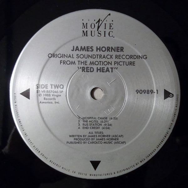 James Horner – Red Heat (Original Motion Picture Soundtrack) LP vinyl record, image 6 of 6