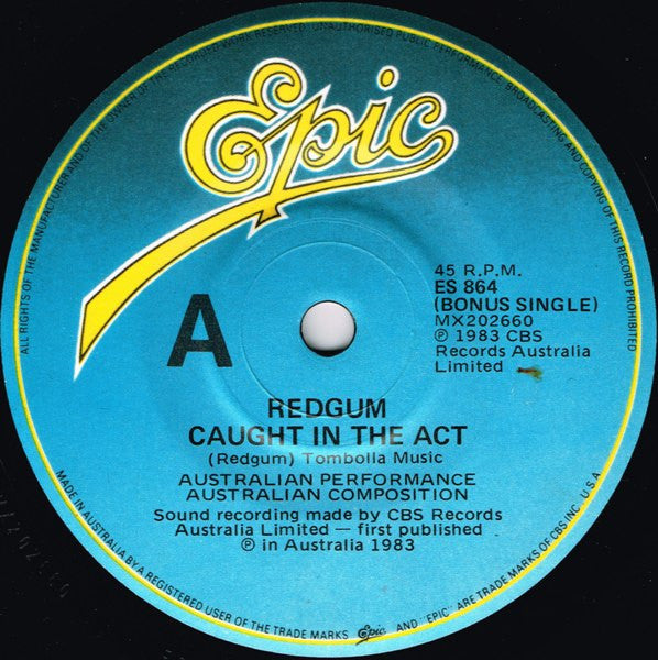 Redgum – Caught In The Act LP vinyl record, image 5 of 8