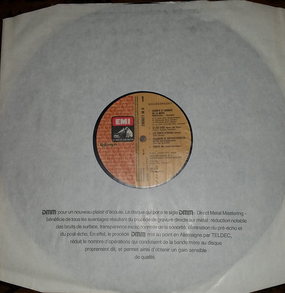 Modest Mussorgsky, Boris Christoff, Orchestre National De France, Georges Tzipine, Alexandre Labinsky – Chants Et Danses De La Mort, Sans Soleil Et 8 Autres Mélodies LP vinyl record, image 3 of 3