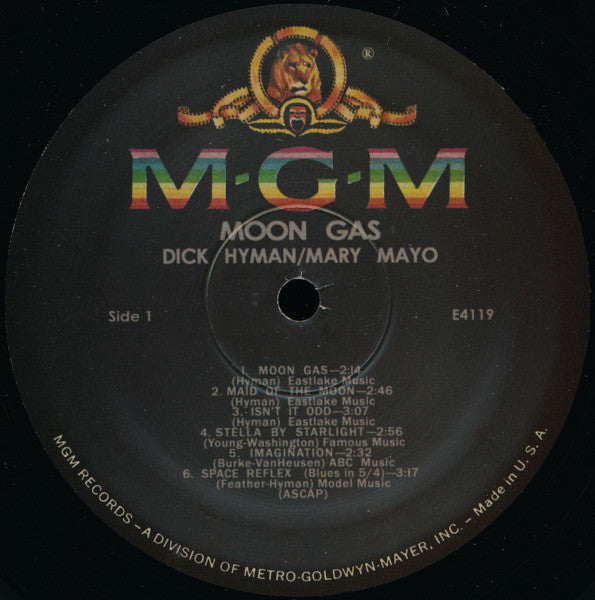 Dick Hyman, Mary Mayo – Moon Gas LP vinyl record, image 3 of 5