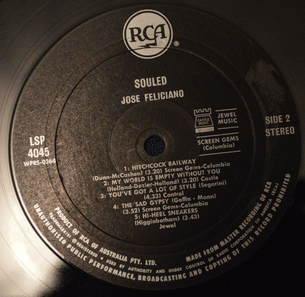 José Feliciano – Souled LP vinyl record, image 4 of 4