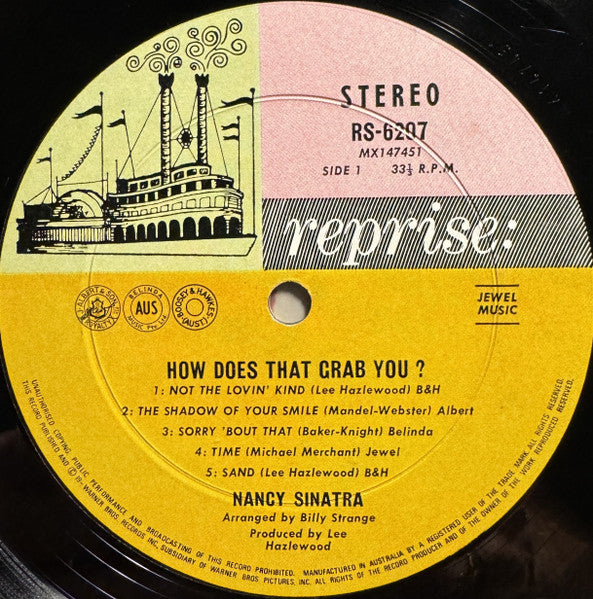 Nancy Sinatra – How Does That Grab You? LP vinyl record, image 3 of 4