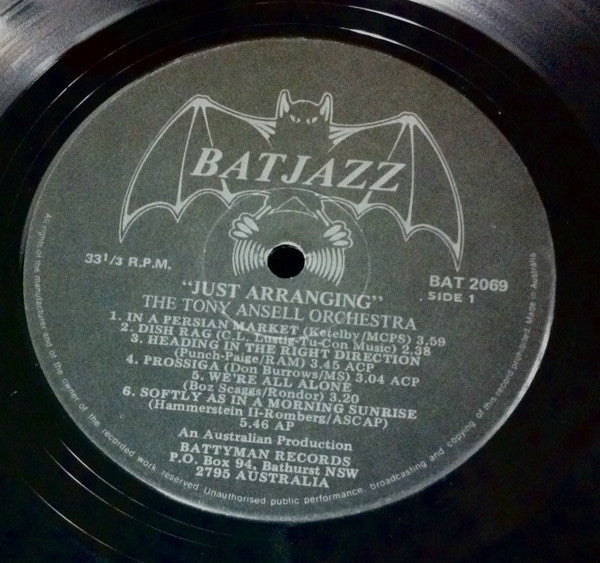 The Tony Ansell Orchestra – Just Arranging LP vinyl record, image 8 of 10