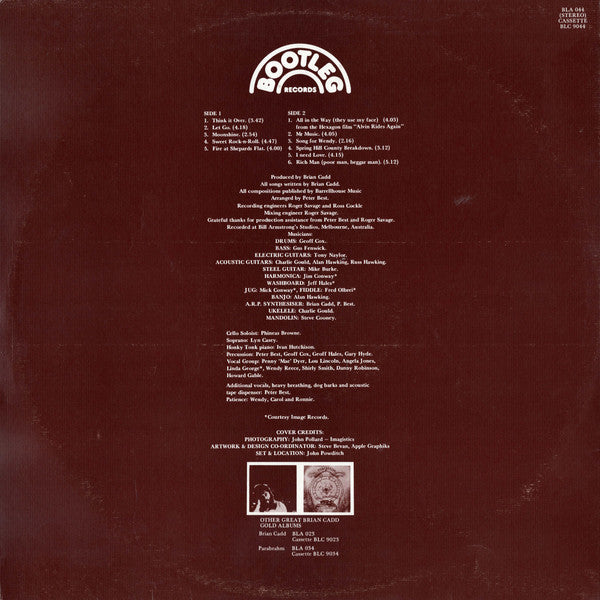 Brian Cadd – Moonshine LP vinyl record, image 4 of 6