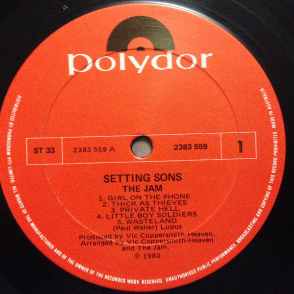 The Jam – Setting Sons LP vinyl record, image 3 of 4