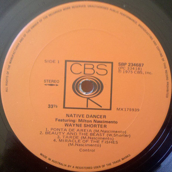 Wayne Shorter – Native Dancer LP vinyl record, image 3 of 4