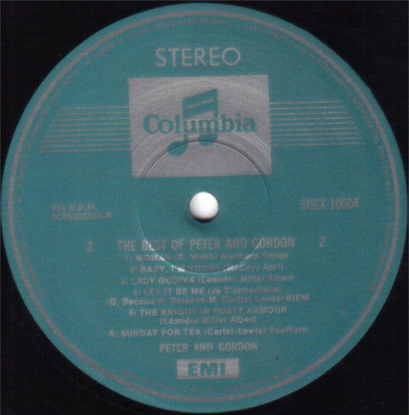 Peter & Gordon – The Best Of Peter & Gordon LP vinyl record, image 4 of 4
