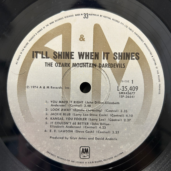 The Ozark Mountain Daredevils – It'll Shine When It Shines LP vinyl record, image 3 of 5