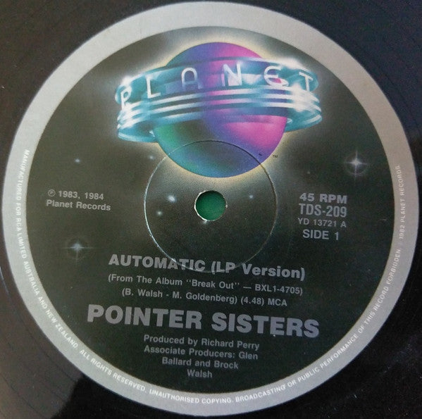 Pointer Sisters – Automatic 12" vinyl record, image 1 of 2