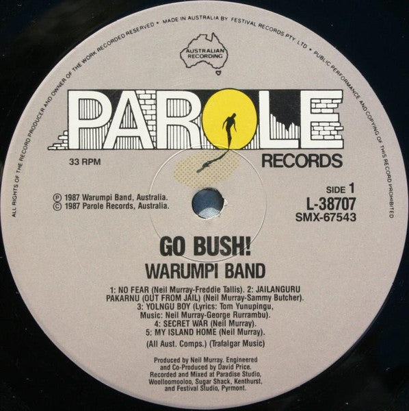 Warumpi Band – Go Bush! LP vinyl record, image 3 of 4