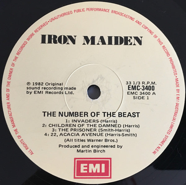 Iron Maiden – The Number Of The Beast LP vinyl record, image 3 of 7