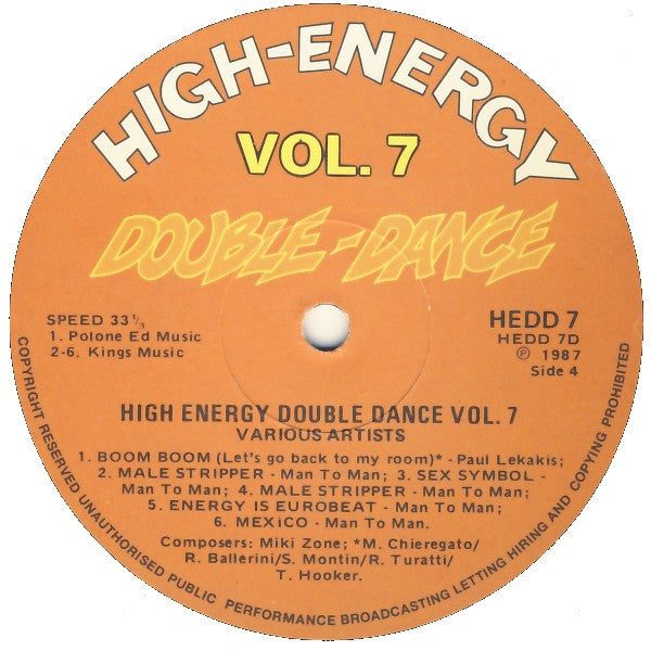 Various – High-Energy Double-Dance Vol. 7 (2xLP) LP vinyl record, image 6 of 8