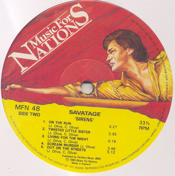 Savatage – Sirens LP vinyl record, image 4 of 5